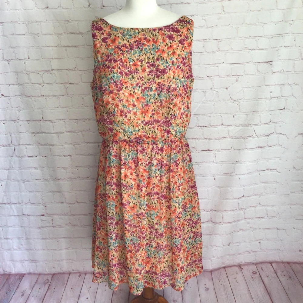 Ronni Nicole Floral Sleeveless Dress - Size 14